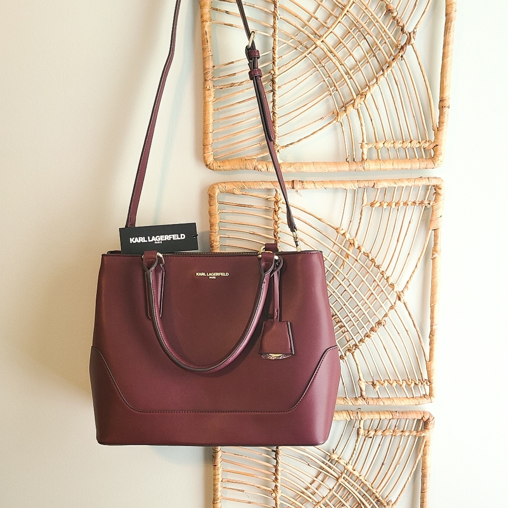 Karl Lagerfeld Merlot Bag with Shoulder Strap
